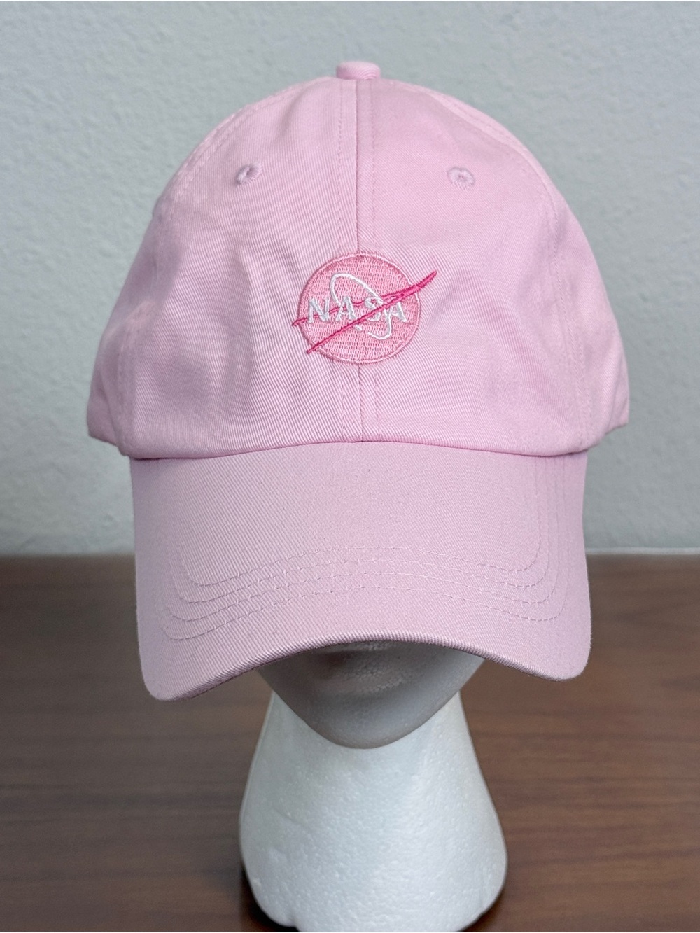Prairie Mountain Embroidered Pink NASA Baseball Cap Adjustable